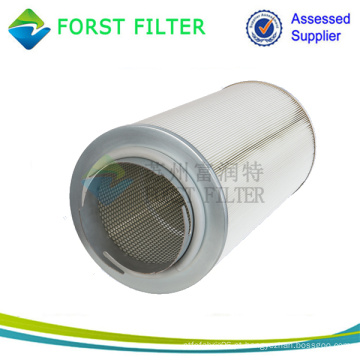 FORST Cartucho de filtro de poliéster de alumínio Cilindro para colector de poeira